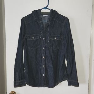 Women's Columbia hooded DENIM shirt